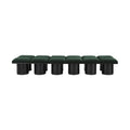 Ornella Green Boucle Fabric Upholstered 12pc. Modular Bench - 12C