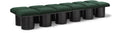 Ornella Green Boucle Fabric Upholstered 12pc. Modular Bench - 12C