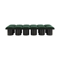 Ornella Green Boucle Fabric Upholstered 12pc. Modular Bench - 12D