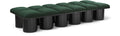 Ornella Green Boucle Fabric Upholstered 12pc. Modular Bench - 12D