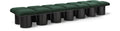 Ornella Green Boucle Fabric Upholstered 14pc. Modular Bench - 14C