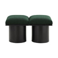 Ornella Green Boucle Fabric Upholstered 2pc. Modular Bench - 2B