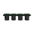 Ornella Green Boucle Fabric Upholstered 4pc. Modular Bench - 4A
