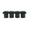 Ornella Green Boucle Fabric Upholstered 4pc. Modular Bench - 4B