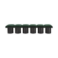 Ornella Green Boucle Fabric Upholstered 6pc. Modular Bench - 6B