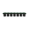 Ornella Green Boucle Fabric Upholstered 7pc. Modular Bench - 7B