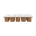 Ornella Cream Boucle Fabric Upholstered 10pc. Modular Bench - 10D