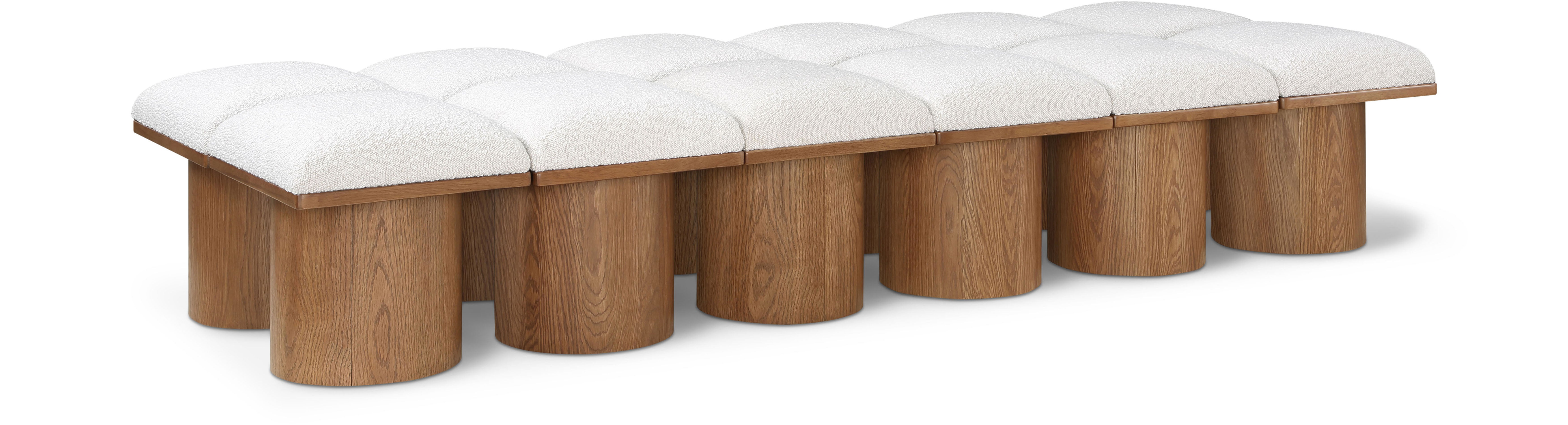 Ornella Cream Boucle Fabric Upholstered 12pc. Modular Bench - 12D