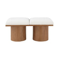 Ornella Cream Boucle Fabric Upholstered 2pc. Modular Bench - 2A