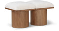 Ornella Cream Boucle Fabric Upholstered 2pc. Modular Bench - 2B