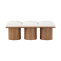 Ornella Cream Boucle Fabric Upholstered 3pc. Modular Bench - 3B