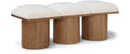 Ornella Cream Boucle Fabric Upholstered 3pc. Modular Bench - 3B