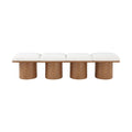 Ornella Cream Boucle Fabric Upholstered 4pc. Modular Bench - 4A