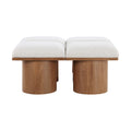 Ornella Cream Boucle Fabric Upholstered 4pc. Modular Bench - 4C