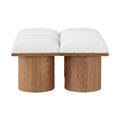 Ornella Cream Boucle Fabric Upholstered 4pc. Modular Bench - 4D