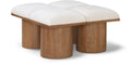 Ornella Cream Boucle Fabric Upholstered 4pc. Modular Bench - 4D