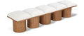 Ornella Cream Boucle Fabric Upholstered 5pc. Modular Bench - 5A