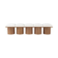 Ornella Cream Boucle Fabric Upholstered 5pc. Modular Bench - 5B