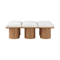 Ornella Cream Boucle Fabric Upholstered 6pc. Modular Bench - 6C