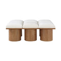 Ornella Cream Boucle Fabric Upholstered 6pc. Modular Bench - 6D