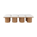 Ornella Cream Boucle Fabric Upholstered 8pc. Modular Bench - 8C