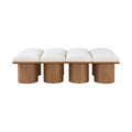 Ornella Cream Boucle Fabric Upholstered 8pc. Modular Bench - 8D
