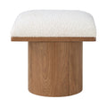 Ornella Cream Boucle Fabric Upholstered Stool