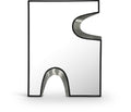 Saumur Black Silver Accent Mirror - 36M