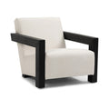 Villandry Cream Linen Textured Fabric Upholstered Accent Chair