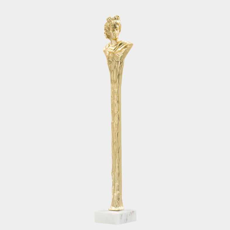 Elongated Gold Roman Statue – Modern Luxe Home Decor