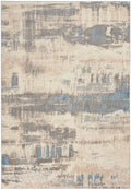 Solace Ivory Grey Blue Modern Polypropylene Area Rug