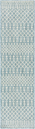 Positano Aqua Modern Polypropylene Area Rug