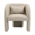 Rosaria Weaved Fabric Upholstered Accent Chair