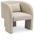 Rosaria Weaved Fabric Upholstered Accent Chair