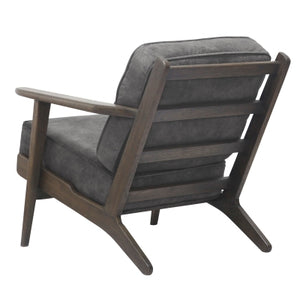 Albert Accent Chair in Pewter Hide