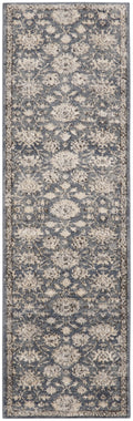 Quarry Blue Beige Vintage Polypropylene Area Rug