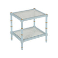 Conner Cane End Table - Blue