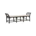 Chippendale Bamboo Regency Bench - Cracked Pepper