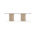 Rhythm Oval Glass Top Dining Table