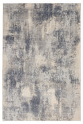 Rustic Textures Blue Ivory Modern Polypropylene Area Rug