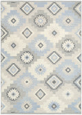 Copenhagen Ivory Blue Modern Wool Area Rug