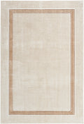 Glitz Ivory Cream Contemporary Polyester Area Rug