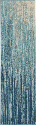 Passion Navy Light Blue Modern Polypropylene Area Rug
