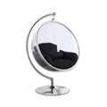 Lenora Acrylic And Fabric Upholstered Swing Bubble Accent Chair