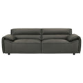 Buxton Top Grain Leather Upholstered Sofa in Graphite