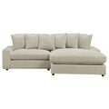 Blaine Reversible Sectional Sofa with Oversized Chaise–Sand