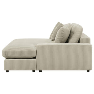 Blaine Upholstered Reversible Sectional Sofa in Sand
