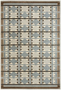 Nordic Blue Modern Polyester Area Rug