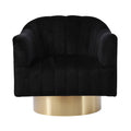 Fanchon Velvet Upholstered Swivel Accent Chair