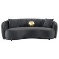 Brookside Velvet Upholstered Curved Sofa